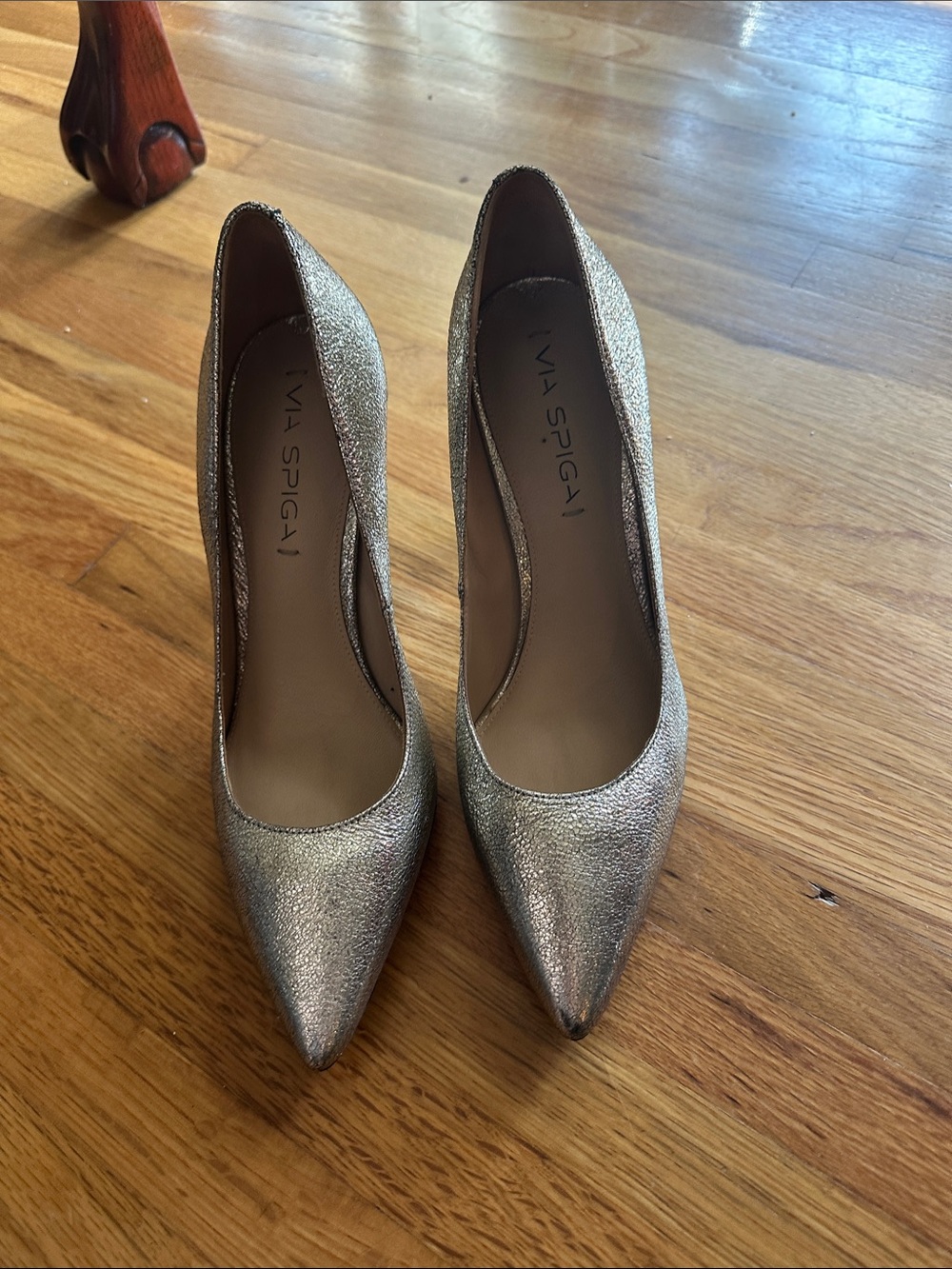 Via Spiga Leather Pointed Pump Heels